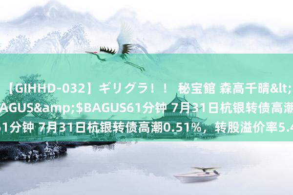 【GIHHD-032】ギリグラ！！ 秘宝館 森高千晴</a>2011-09-29BAGUS&$BAGUS61分钟 7月31日杭银转债高潮0.51%，转股溢价率5.44%