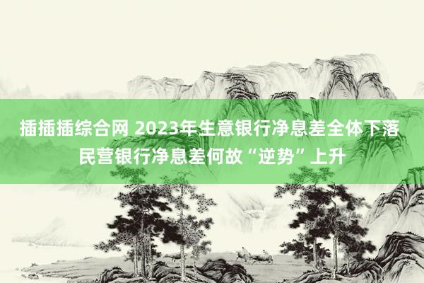 插插插综合网 2023年生意银行净息差全体下落 民营银行净息差何故“逆势”上升