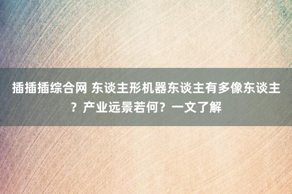 插插插综合网 东谈主形机器东谈主有多像东谈主？产业远景若何？一文了解