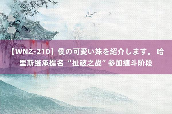 【WNZ-210】僕の可愛い妹を紹介します。 哈里斯继承提名 “扯破之战”参加缠斗阶段